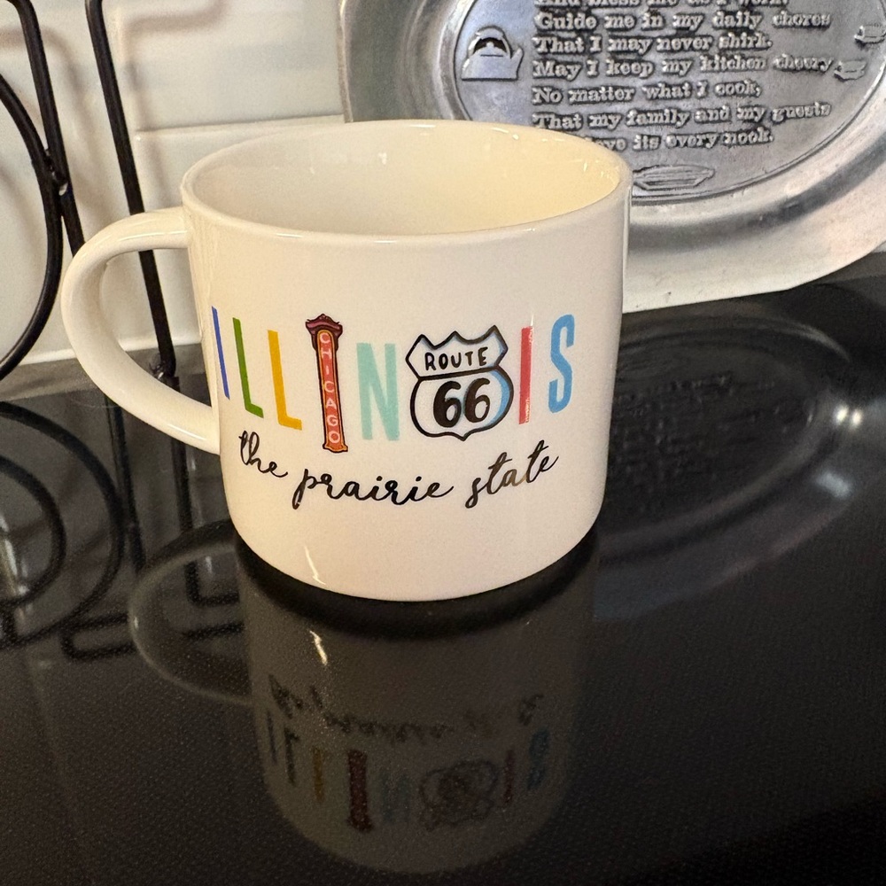Illinois Route 66 | the Prairie State | Threshold Target White Mug - Picture 3 of 5